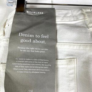 everlane women's white modern Boyfriend jean SZ 26